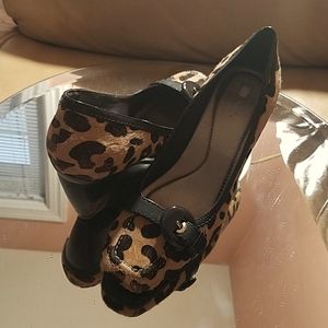 Bandolino leopard wedges